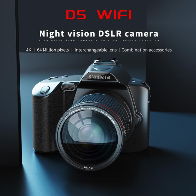 D5 HD WiFi Digital Camera 64MP Dual Camera Night Vision Photography Video DV, Standard White, Standard+Fill Light, Standard+Macro Lens, Standard+Microphone, Standard+Handheld Bracket, Standard+Mic+Light+Lens+Bracket D5 HD WiFi Digital Camera 64MP Dual Camera Night Vision Photography Video DV, Standard White, Standard+Fill Light, Standard+Macro Lens, Standard+Microphone, Standard+Handheld Bracket, Standard+Mic+Light+Lens+Bracket